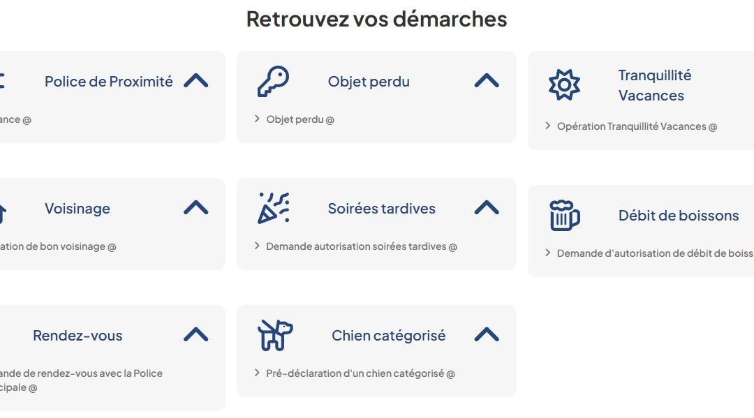 Un portail pour vos démarches en lien avec la police municipale