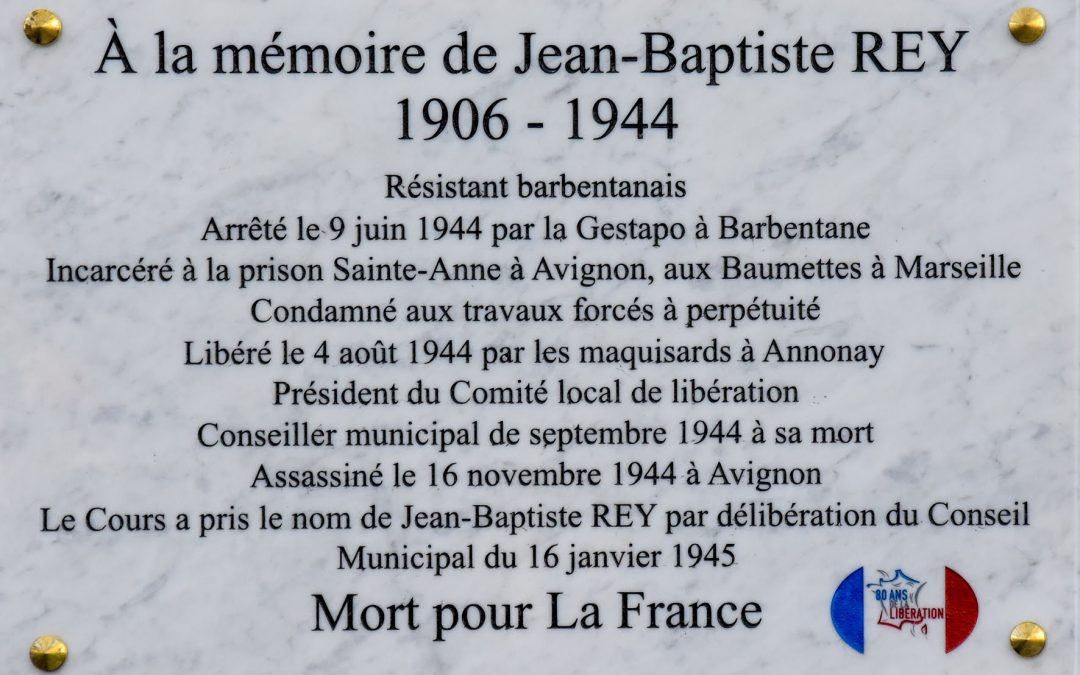 Hommage à Jean-Baptiste Rey